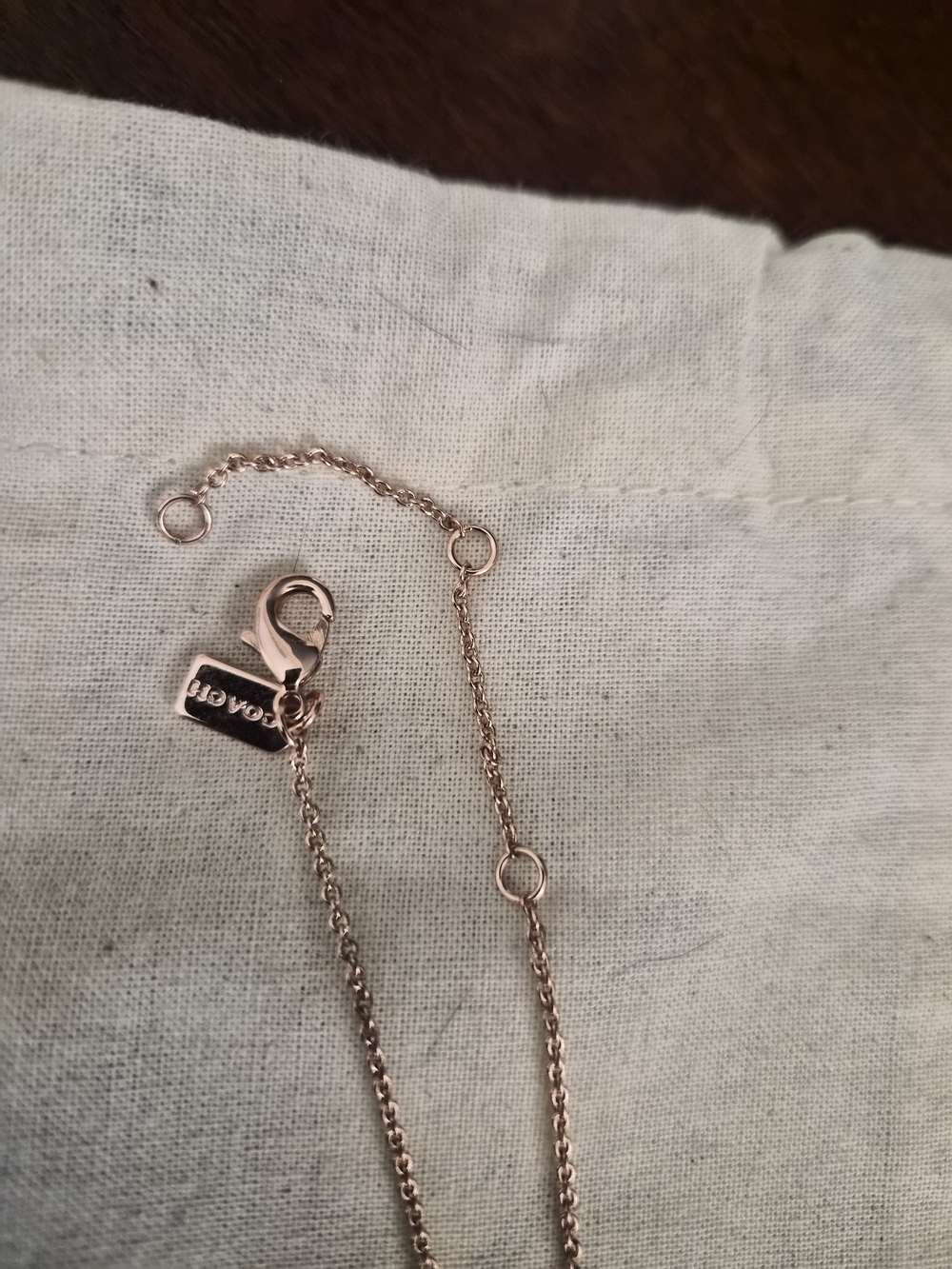 Coach Rose Gold Letter C Necklace - - Picture 4 of 4